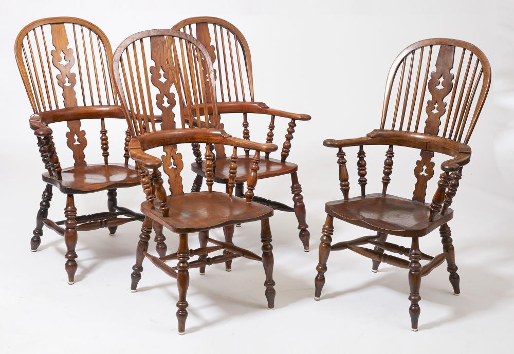 A Set of 4 Windsor Armchairs