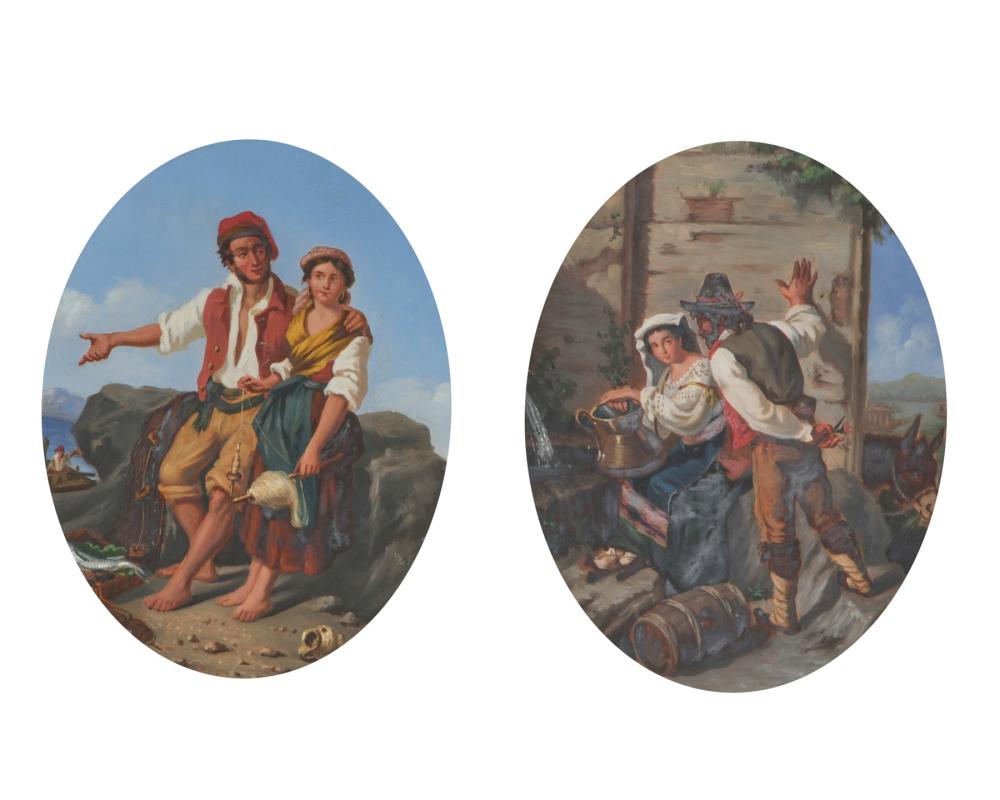 A Pair of Italian  19th century paintings