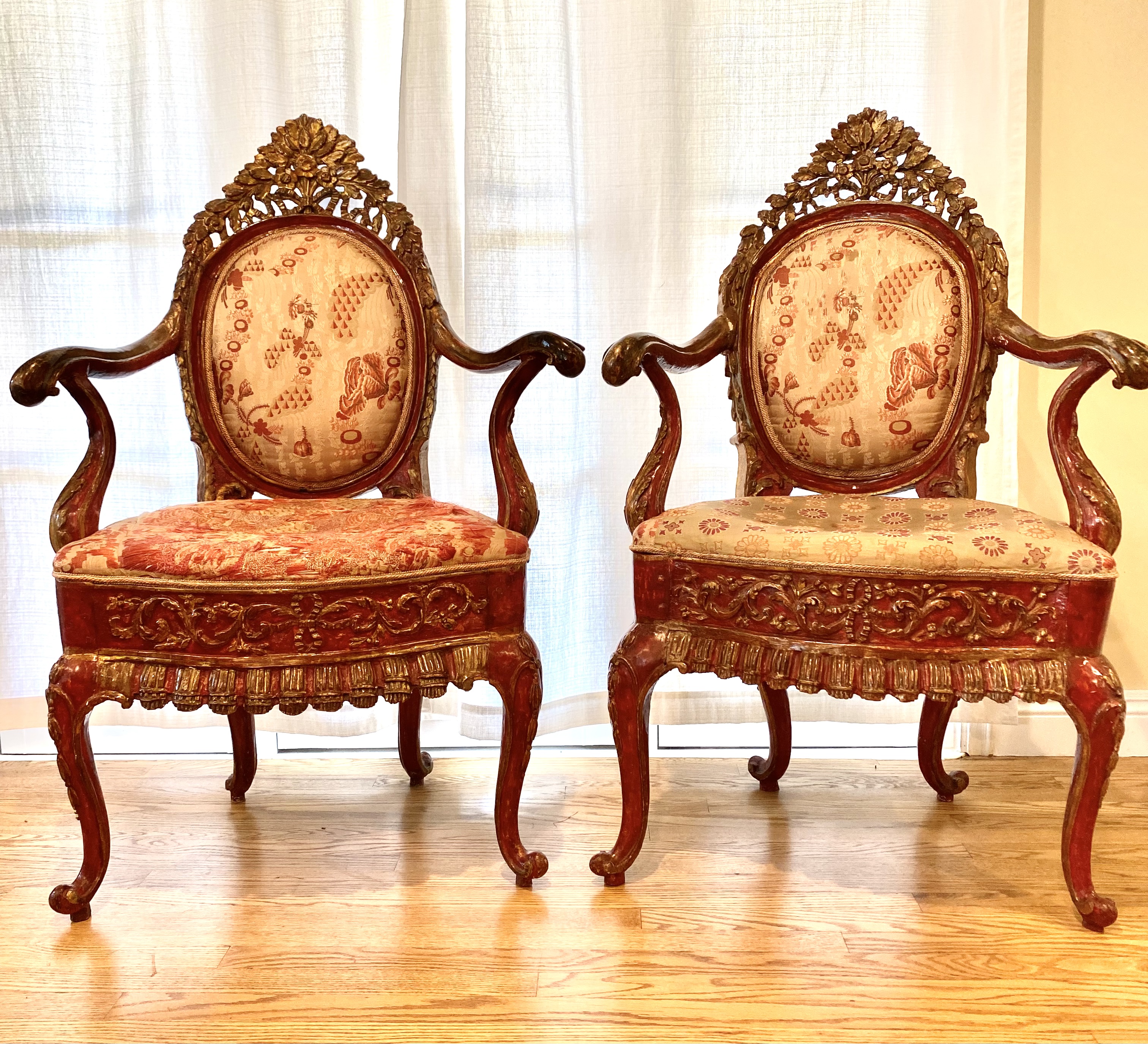 An Exceptional Pair Of Venetian Armchairs